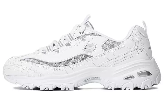 Кроссовки женские D"Lites 1.0 Chunky с низким верхом, белые/серебристые Skechers