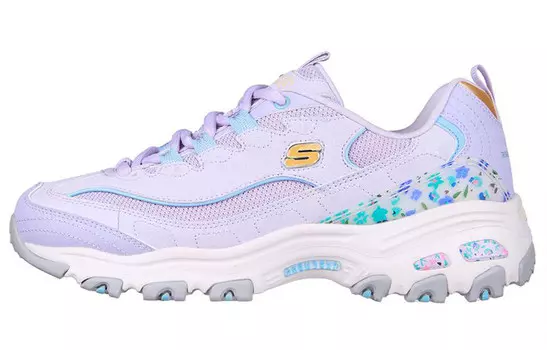 Кроссовки женские D"Lites 1.0 Chunky с низким верхом, белые/фиолетовые Skechers