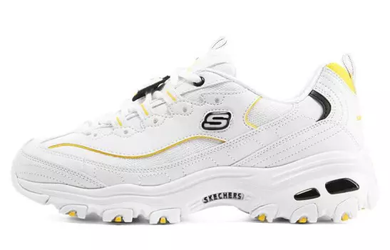 Кроссовки женские D"Lites 1.0 Chunky с низким верхом, белые/желтые/черные Skechers