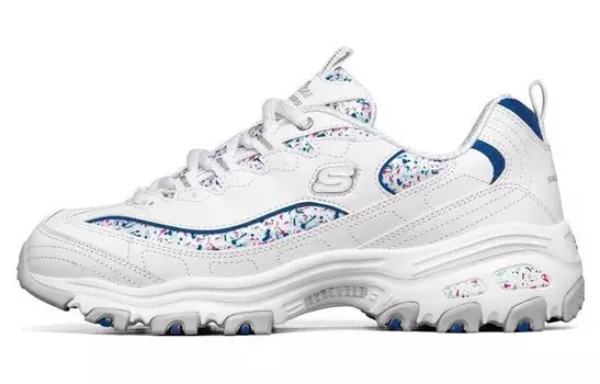 Кроссовки женские D"Lites 1.0 Chunky с низким верхом, белые/розовые/синие Skechers