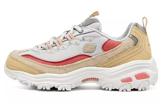 Кроссовки женские D"Lites 1.0 Chunky с низким верхом, белые/желтые/красные Skechers