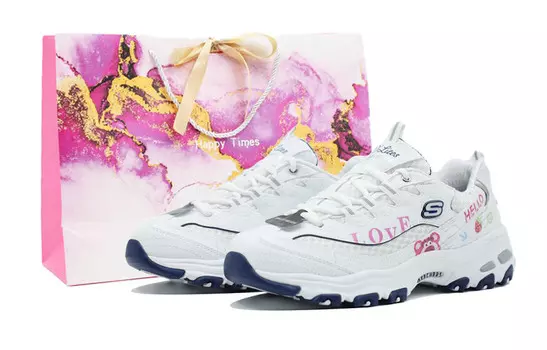 Кроссовки женские D"Lites 1.0 с низким верхом белого цвета Skechers