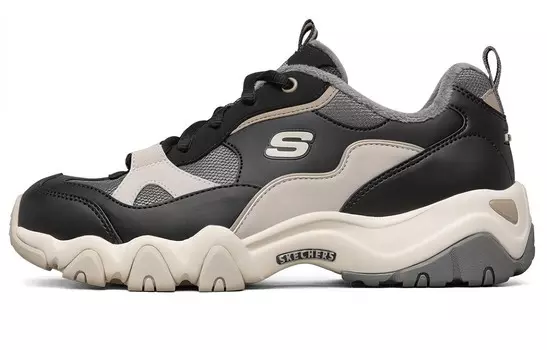 Кроссовки женские D"LITES 2.0 Chunky с низким верхом, черные/белые/серые Skechers