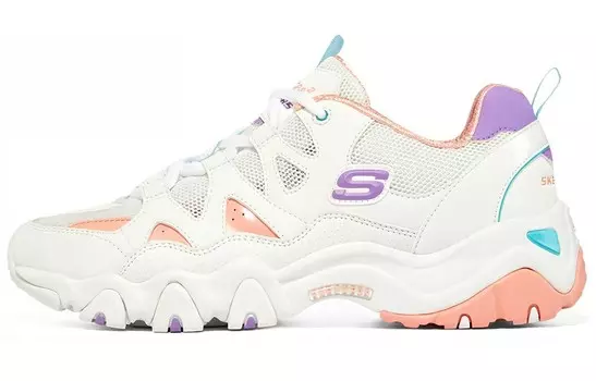 Кроссовки женские D"LITES 2.0 Chunky с низким верхом, белые/розовые/фиолетовые Skechers