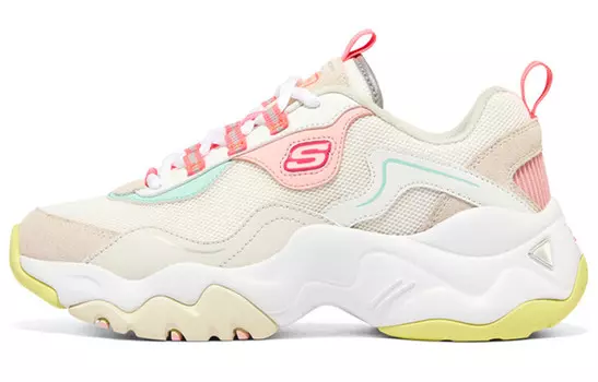 Кроссовки женские D"LITES 3.0 Chunky с низким верхом, белые/желтые/розовые Skechers