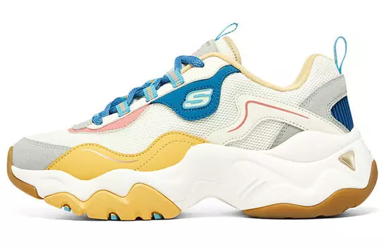 Кроссовки женские D"LITES 3.0 Chunky с низким верхом, белые/синие/желтые Skechers