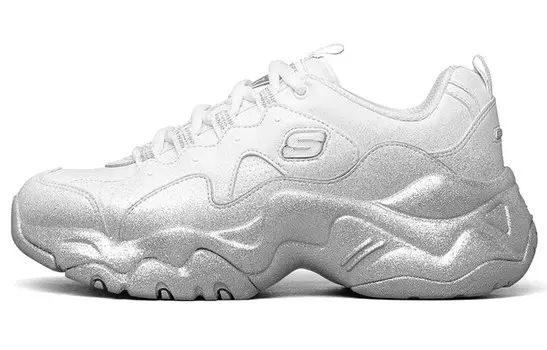 Кроссовки женские D"LITES 3.0 Chunky с низким верхом, белые/серебристые Skechers