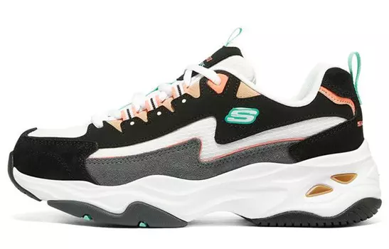 Кроссовки женские D"Lites 4.0 Chunky с низким верхом, черные/коралловые Skechers