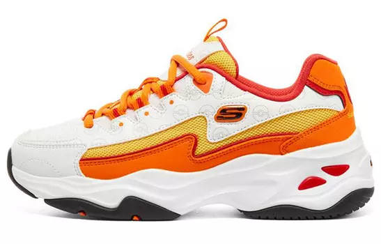 Кроссовки женские D"Lites 4.0 Chunky с низким верхом, белые/оранжевые Skechers