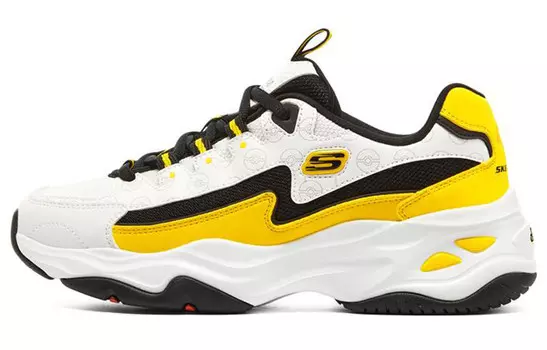 Кроссовки женские D"Lites 4.0 Chunky с низким верхом, белые/черные/желтые Skechers