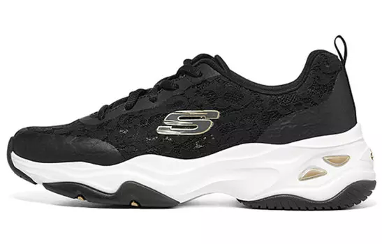 Кроссовки женские D"Lites 4.0 Chunky с низким верхом, черные/золотые Skechers