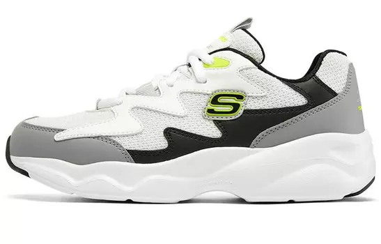 Кроссовки женские D"LITES AIRY Chunky с низким верхом, белые/серые/зеленые Skechers