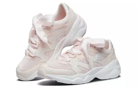 Кроссовки женские D"LITES AIRY Chunky с низким верхом розового/белого цвета Skechers