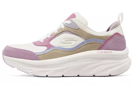 Кроссовки женские D"lux Walker с низким верхом, белые/пудровые Skechers