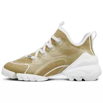 Кроссовки женские Dior D-Connect Gold-Tone, белый