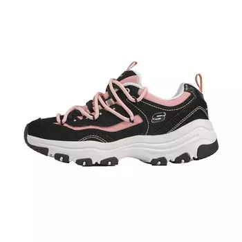 Кроссовки женские DLITES с низким верхом, черные/розовые Skechers