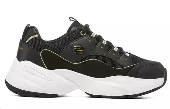 Кроссовки женские DLITES с низким верхом, черные/золотые Skechers