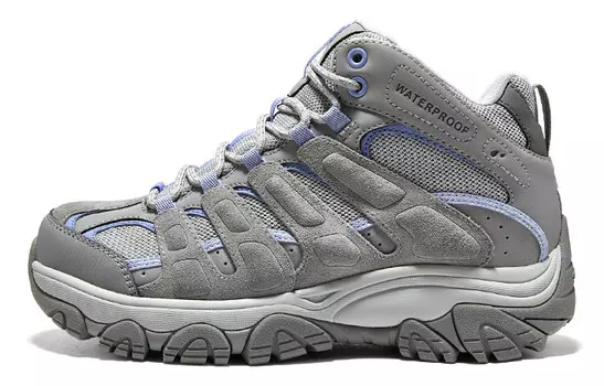 Кроссовки женские для походов, серые/синие, средней высоты Skechers