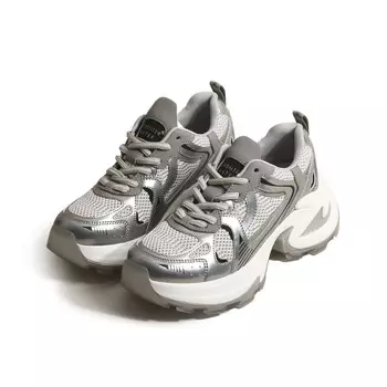 Кроссовки женские для повседневной носки средней высоты Chenter Kater, серебряный