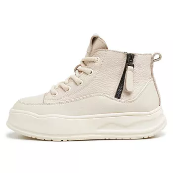 Кроссовки женские для повседневной носки средней высоты Oulisasi, цвет Black/Beige