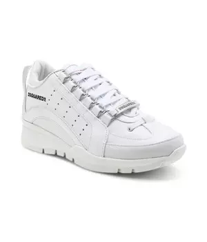 Кроссовки женские Dsquared2 кожаные с перфорацией, белый