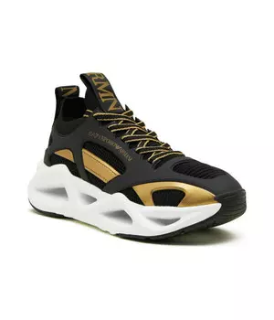 Кроссовки женские Ea7 на подошве с перфорацией, черный