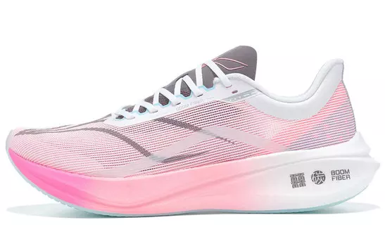 Кроссовки женские Feidian 3 Challenger с низким верхом розового/белого цвета Lining