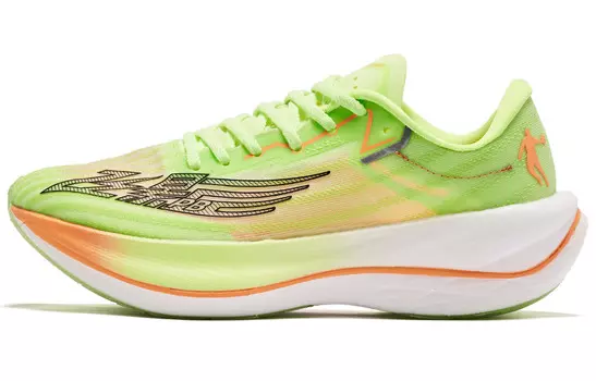 Кроссовки женские Feiying PB2.0 с низким верхом Flying Shadow Green, Dan Orange Qiaodan