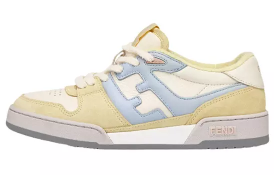 Кроссовки женские Fendi, желтый / голубой