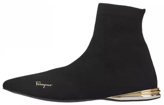 Кроссовки женские Ferragamo, черный / золотой