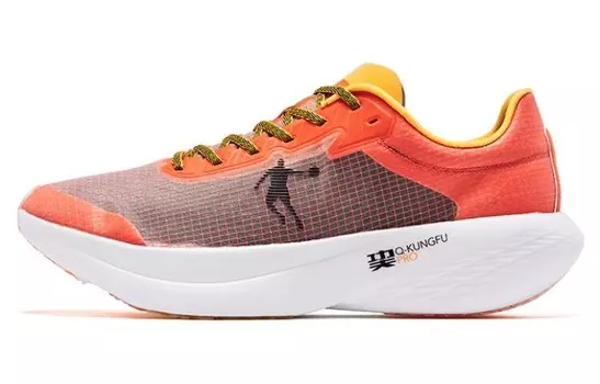 Кроссовки женские Flying Shadow PB1.0 с низким верхом, оранжевые/коричневые/белые Qiaodan