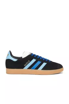 Кроссовки женские Gazelle Adidas Originals, цвет Core Black, Blue, & Light Blue