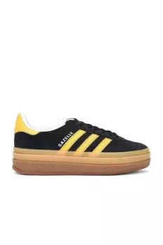 Кроссовки женские Gazelle Bold Platform Adidas Originals, цвет Core Black, Bold Gold, & White
