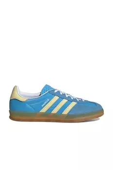 Кроссовки женские Gazelle Indoor Adidas Originals, цвет Semi Blue Burst, Almost Yellow, & White
