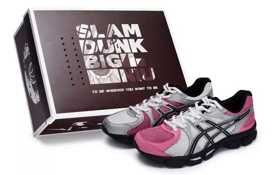 Кроссовки женские Gel-Exalt 2 Low-top розовые, серебристые, черные Asics