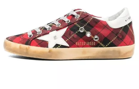 Кроссовки женские Golden Goose низкие, черный / красный