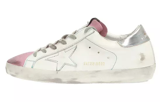 Кроссовки женские Golden Goose Super-Star, белый / розовый