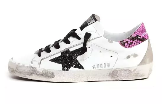Кроссовки женские Golden Goose Super-Star, белый / черный