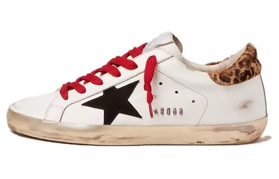 Кроссовки женские Golden Goose Super-Star, белый / красный