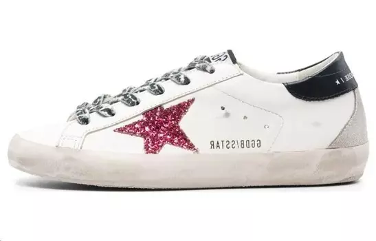 Кроссовки женские Golden Goose Super-Star, белый / розовый / черный