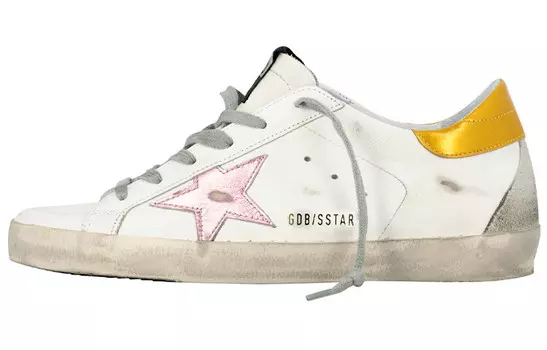 Кроссовки женские Golden Goose Super-Star, белый / желтый