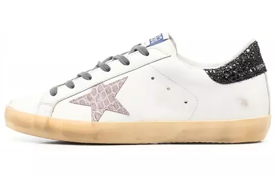 Кроссовки женские Golden Goose Superstar, светло-розовый / черный / белый