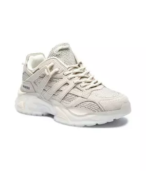 Кроссовки женские Guess кожаные с перфорацией, бежевый