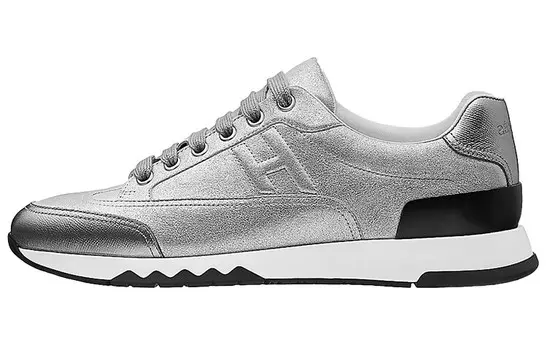 Кроссовки женские Hermes, серебристо-серый