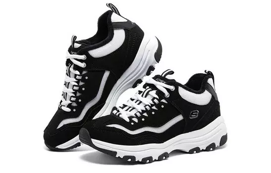 Кроссовки женские I-Conik Chunky с низким верхом, черные/белые Skechers