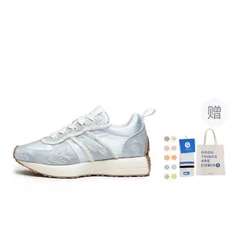 Кроссовки женские из шелка Dark Flower Lifestyle Mid-Top, синий/белый Gongji