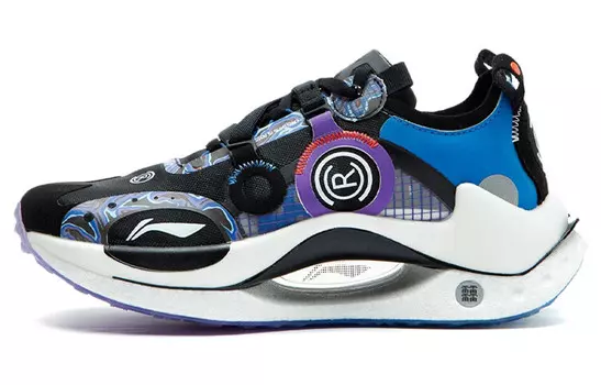 Кроссовки женские Jueying CRC с низким верхом, черные/флуоресцентные, виноградно-фиолетовые Lining