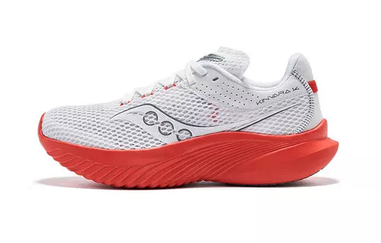 Кроссовки женские Kinvara 14 с низким верхом, белые/красные Saucony