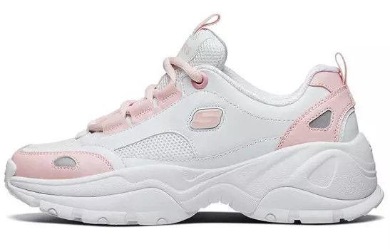 Кроссовки женские Kozmiks Chunky с низким верхом, белые/пудровые Skechers