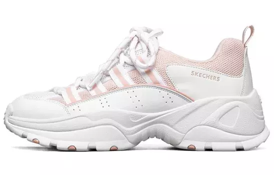 Кроссовки женские Kozmiks Chunky с низким верхом, белые/розовые Skechers
